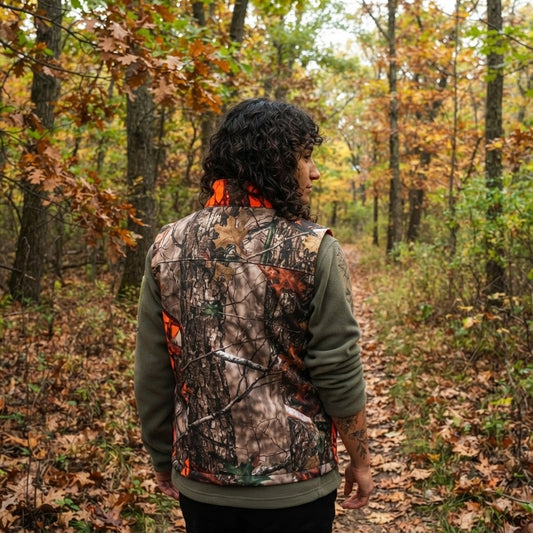 Reversible Orange Camouflage Hunting Vest